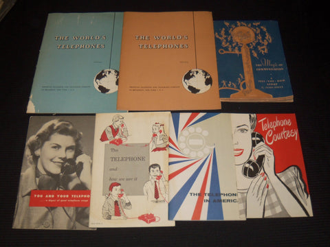 1950'S ASSORTED TELEPHONE EPHEMERA LOT OF 7 - MAGIC OF COMMUNICATION - J 8149
