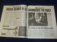 2001 SEP 23 NY DAILY NEWS NEWSPAPER - WINGS OF WAR - BOMBERS TO GULF - NP 4070