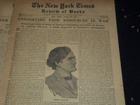 1917-1918 NEW YORK TIMES NEWSPAPER BOOK REVIEW SECTIONS LOT OF 20 - O 3221E