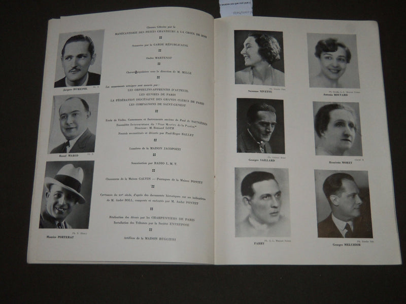 1937 JULY 30 LE VRAY MISTERE DE LA PASSION FRENCH PROGRAM - ST 5125