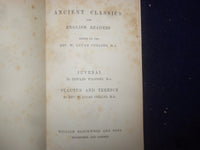 1872-73 JUVENAL-PLAUTIS HARDCOVER BOOK BY L. COLLINS & W. WALFORD - KD 9125