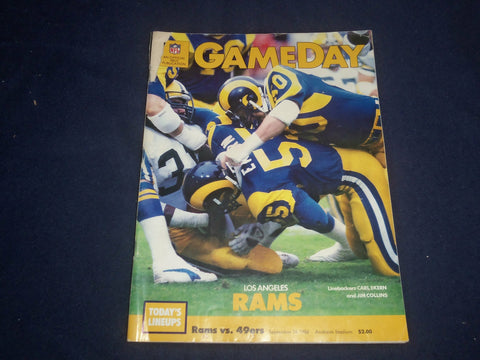 1986 SEPTEMBER 14 GAMEDAY MAGAZINE - L.A. RAMS VS S.F. 49ERS - ST 5152N