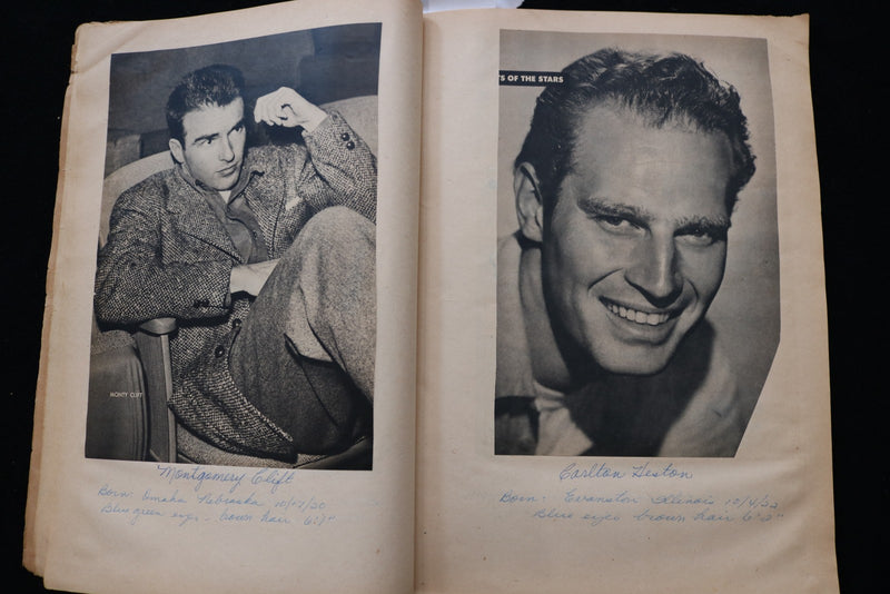HOLLYWOOD ACTORS SCRAPBOOK - RONALD REAGAN - JOHN DEREK - ALAN LADD - E 24916