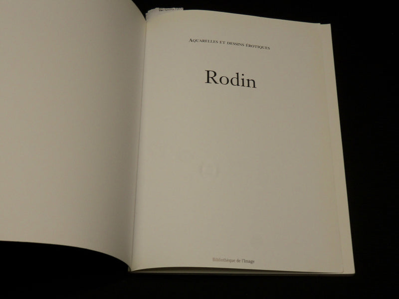 2003 RODIN AQUARELLES ET DESSINS EROTIQUES SOFTCOVER BOOK - R 715W