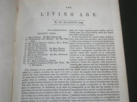 1844 AUGUST 10-OCTOBER 26 LITTELL'S LIVING AGE BOUND VOLUME NO. 2 - KD 4545