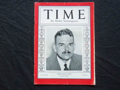 1937 FEBRUARY 1 TIME MAGAZINE - THOMAS EDMUND DEWEY - T 550