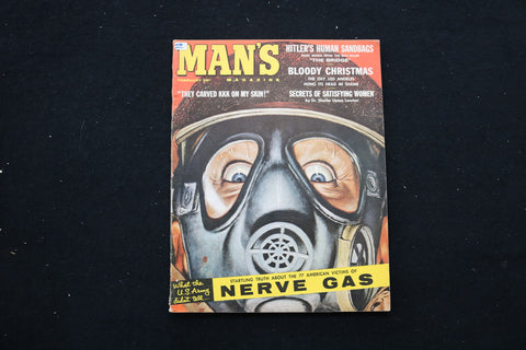 1961 FEBRUARY MAN'S MAGAZINE - NERVE GAS COVER - E 10665
