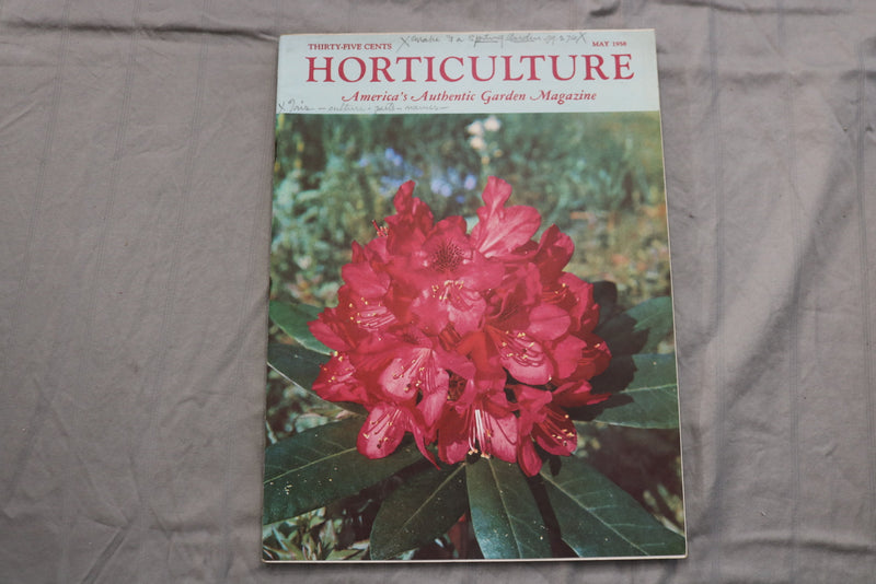 1958 MAY HORTICULTURE MAGAZINE - BEAUTIFUL SCENERY COVER - SP 3137C