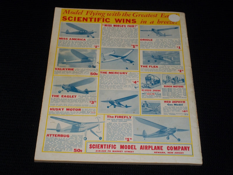 1939 AUGUST FLYING ACES MAGAZINE ILLUSTRATED FRONT COVER - E 137