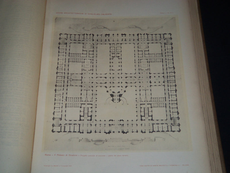 1916 LE OPERE ARCHITETTONICHE DI GUGLIELMO CALDERINI VOLUME BY G. B MILANI- Z 94