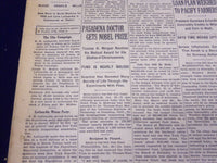 1933 OCTOBER 21 NEW YORK TIMES - PASADENA DOCTOR GETS NOBEL PRIZE - NT 3884