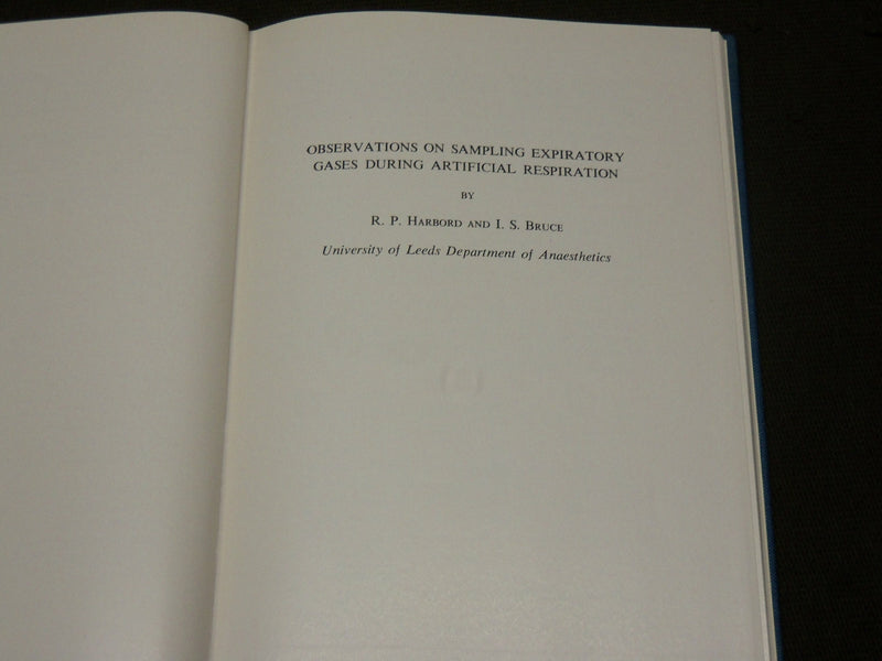 1959 SYMPOSIUM ON PULMONARY VENTILATION BOOK EDITED BY HARBORD & WOOLMER-KD 6065