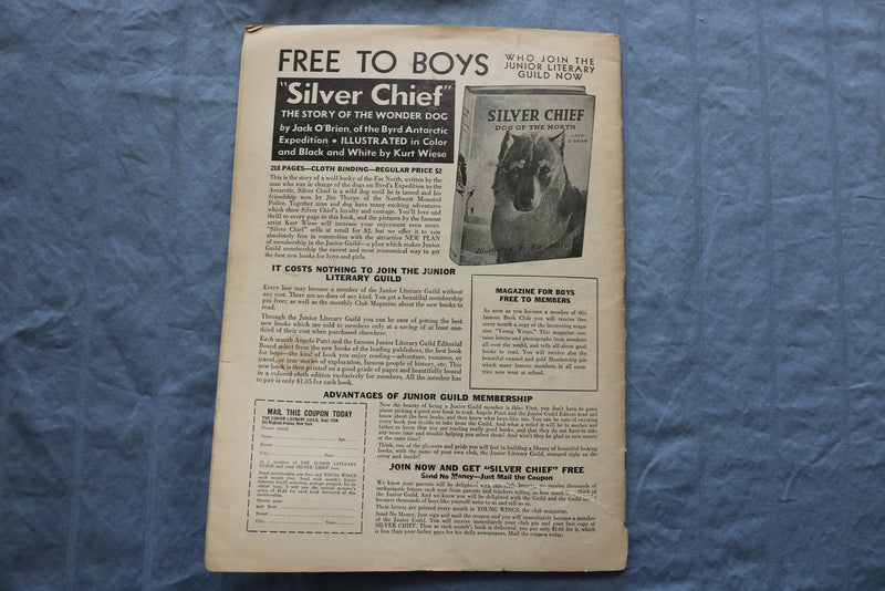1936 NOVEMBER THE OPEN ROAD FOR BOYS MAGAZINE - WINNING FOOTBALL PLAYS- ST 5510F