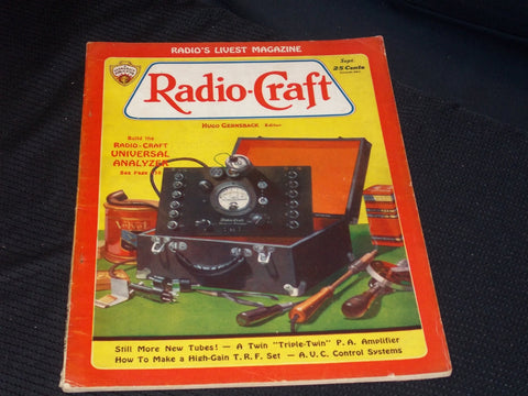 1932 SEPTEMBER RADIO-CRAFT MAGAZINE VERY NICE COVERS & ADS - E 423