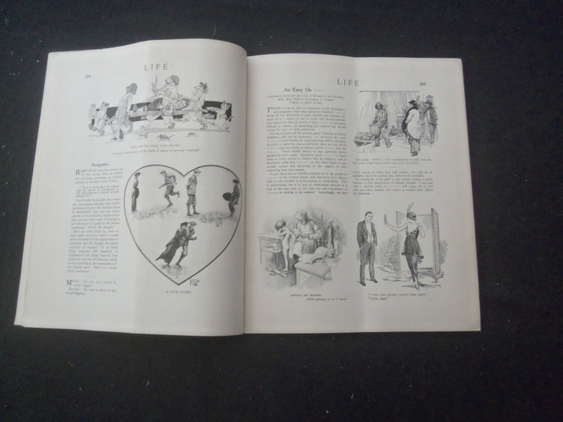 1914 FEBRUARY 12 LIFE MAGAZINE - VALENTINE NUMBER - ART WINS THE HEART - L 758T