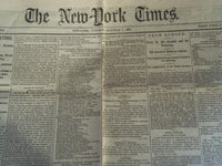 1864 OCTOBER 4 NEW YORK TIMES NEWSPAPER - GRANT'S OPERATIONS - NP 3987