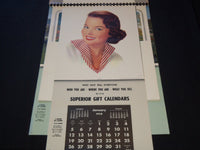 1958 SUPERIOR GIFT LINE HANGERS CALENDAR SALESMAN SAMPLE SHEETS BOOK - C 8