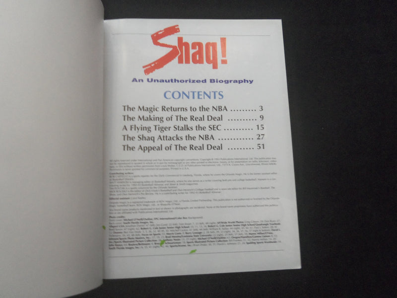 1993 SHAQ! AN UNAUTHORIZED BIOGRAPHY MAGAZINE - ST 457V