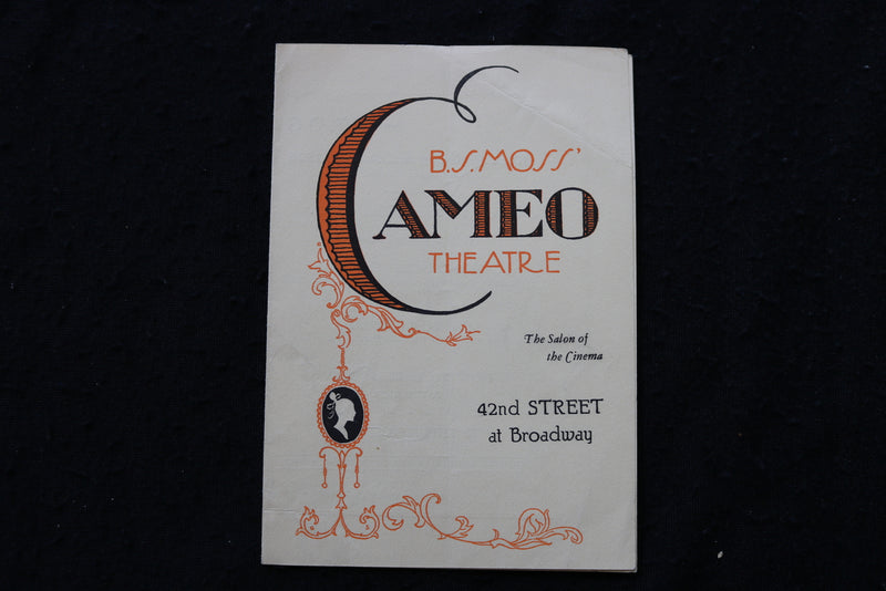 1928 B.S. MOSS' CAMEO THEATRE PROGRAM-THE PRIVATE LIFE OF HELEN OF TROY - K 1832