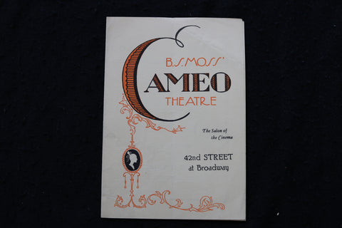 1928 B.S. MOSS' CAMEO THEATRE PROGRAM-THE PRIVATE LIFE OF HELEN OF TROY - K 1832