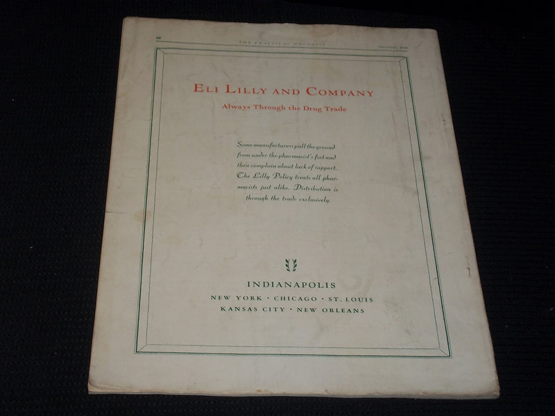 1932 DECEMBER THE PRACTICAL DRUGGIST MAGAZINE - NICE COVER & ADS - E 4801