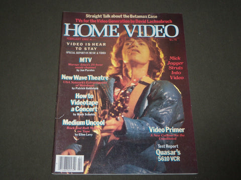 1982 FEBRUARY HOME VIDEO MAGAZINE - MICK JAGGER COVER - CW 594