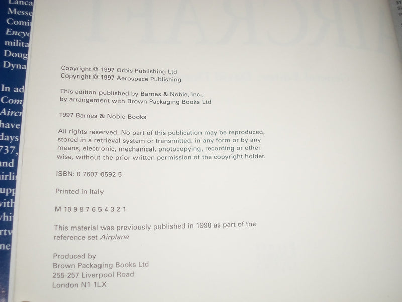 1997 THE COMPLETE ENCYCLOPEDIA OF WORLD AIRCRAFT BOOK BY DAVID DONALD - I 1284