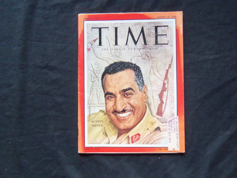 1956 AUGUST 27 TIME MAGAZINE - EGYPT'S ABDEL NASSER - T 1552