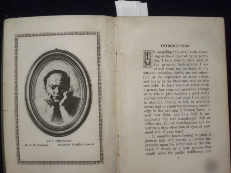 1900'S THE TEACHER OF FIGURE PAINTING BY D. M. CAMPANA - J 8456