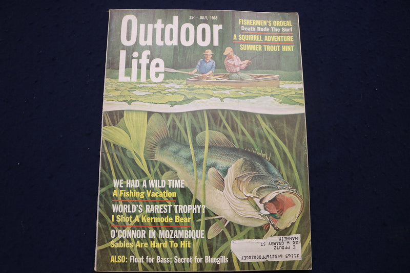 1965 JULY OUTDOOR LIFE MAGAZINE - ILLUSTRATED COVER, STORIES, PHOTOS - E 9006