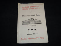 1952 EILEENMERE ABERDEEN-ANGUS BREEDERS' CATTLE SALE CATALOG - ILLINOIS - J 9111