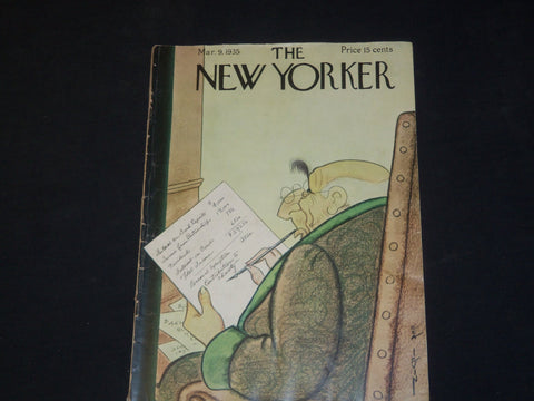 1935 MARCH 9 THE NEW YORKER MAGAZINE - ILLUSTRATED COVER - NY 4