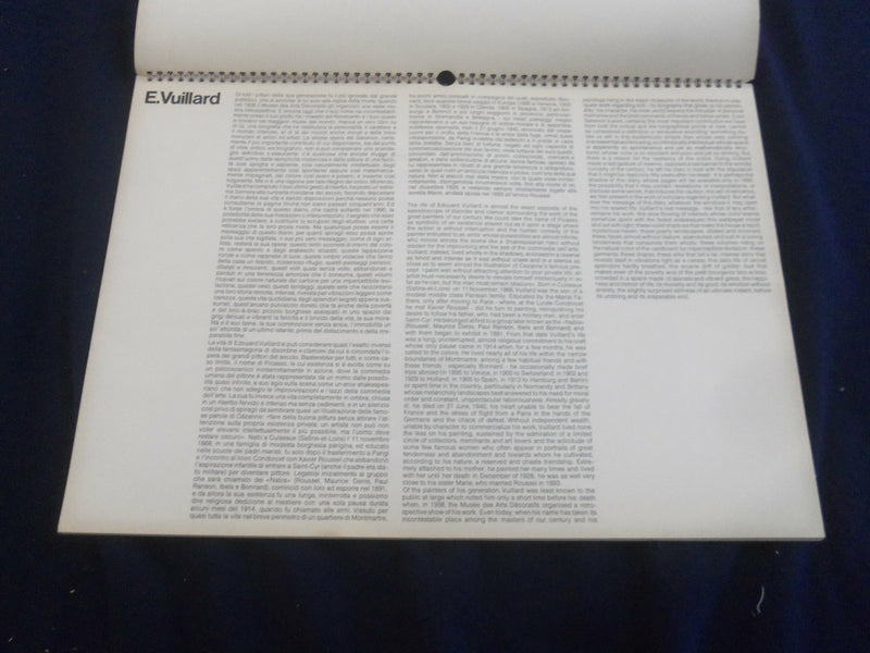 1973 E. VUILLARD - OLIVETTI CALENDAR - GREAT PAINTINGS - ST 2648L
