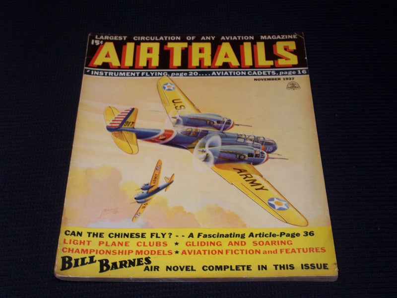 1937 NOVEMBER AIR TRAILS MAGAZINE - U.S. ARMY PLANE COVER - E 7057