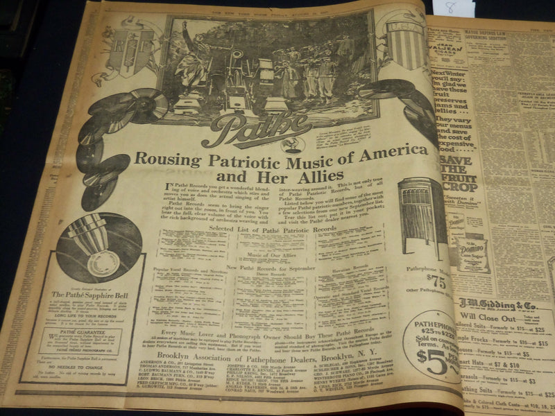 1917 AUGUST 24 NEW YORK TIMES - RIGA EVACUATED PROBABLY TAKEN - NT 8522