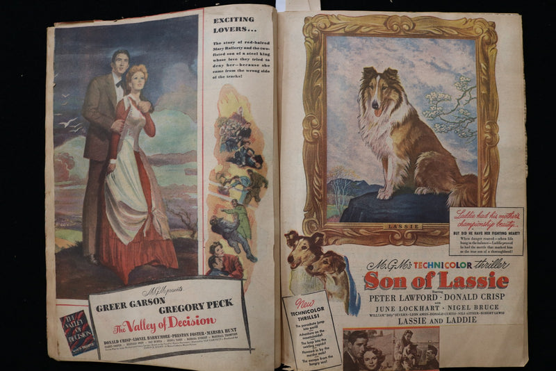 1940'S MOVIE STARS SCRAPBOOK, PACKED - MERLE OBERON - JOAN CRAWFORD - E 24914