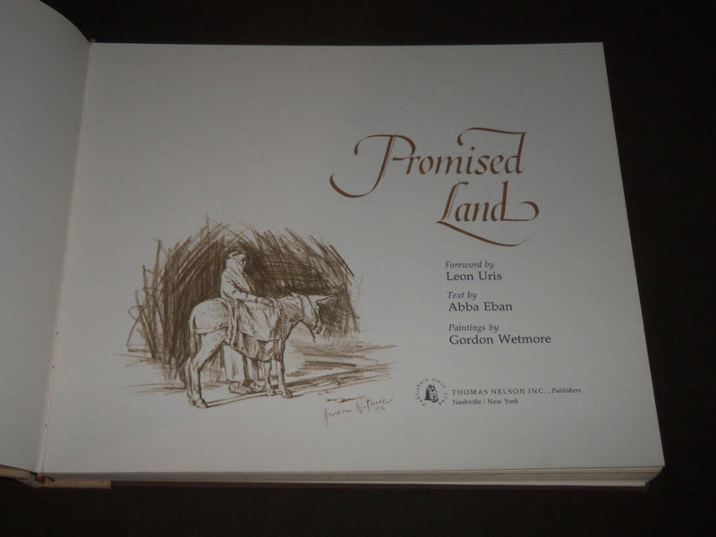 1978 PROMISE LAND HARDCOVER BOOK BY ABBA EBAN - FIRST EDITION - D 241