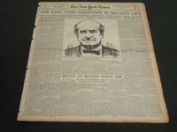 1925 AUG 2 NY TIMES SPECIAL SECTION FIVE VIVID CHAPTERS IN BRYAN'S LIFE- NT 7065