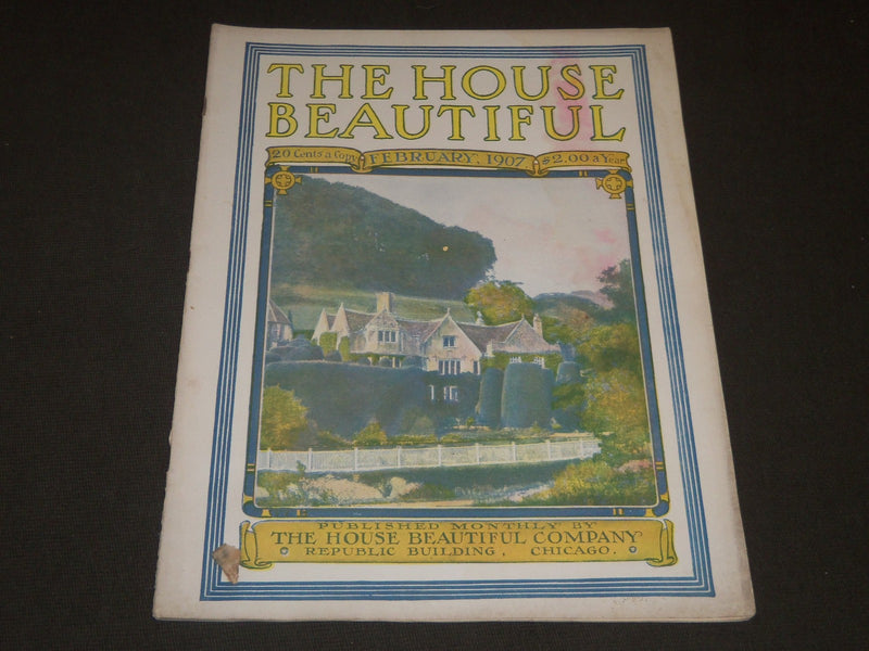 1907 FEBRUARY THE HOUSE BEAUTIFUL MAGAZINE - GREAT PHOTOS & ADS - ST 383