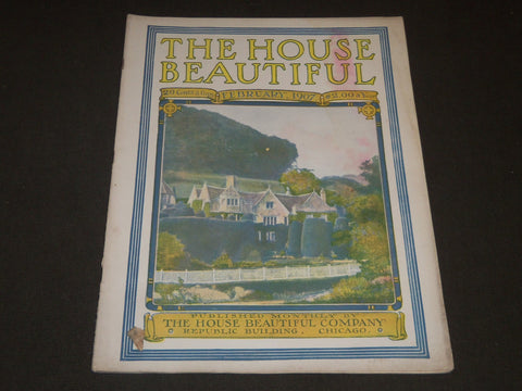 1907 FEBRUARY THE HOUSE BEAUTIFUL MAGAZINE - GREAT PHOTOS & ADS - ST 383