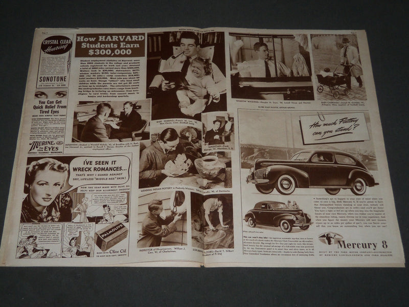 1940 MAY 5 BOSTON GLOBE PICTORIAL MAGAZINE - BOMBING RAID - PHOTOS - NP 2938