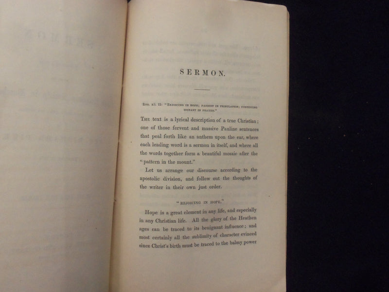 1863 REV. RICHARD PIKE FUNERAL DISCOURSES SOFTCOVER BOOKLET - BOSTON - K 218