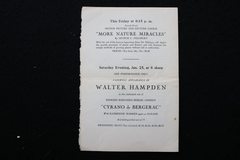 1936 JANUARY 14 CARMEN PROGRAM - HORACE BUSHNELL MEMORIAL HALL - K 1942