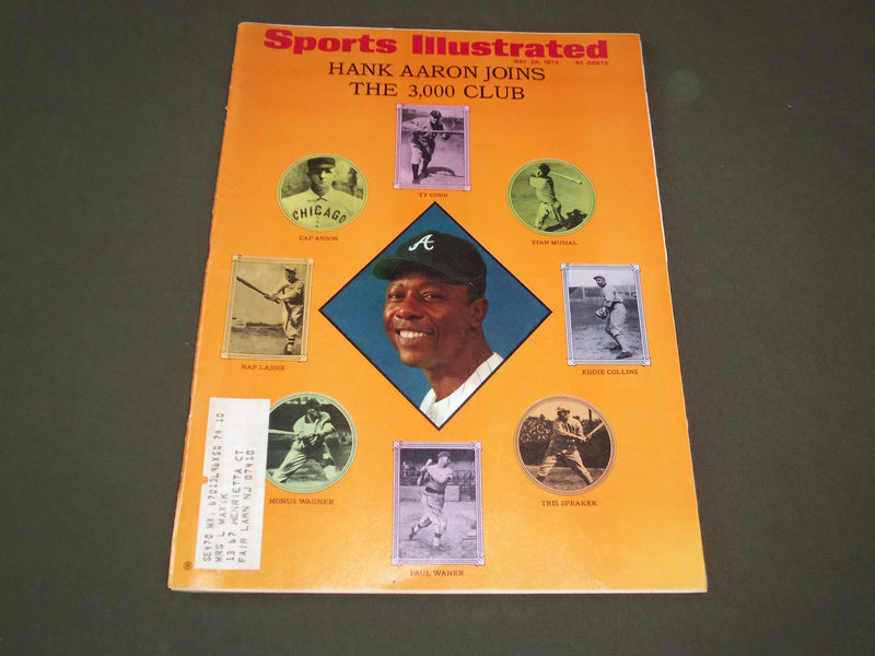 1970 MAY 25 SPORTS ILLUSTRATED MAGAZINE - HANK AARON JOINS 3000 CLUB - SP 9162