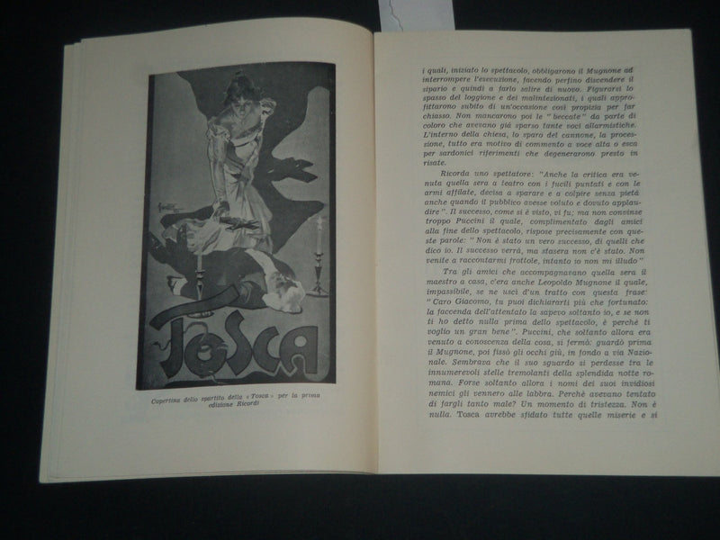 1956 SEPTEMBER 6 TERME DI CARACALLA PROGRAM - TOSCA - GIOCOMO PUCCINI - J 4288