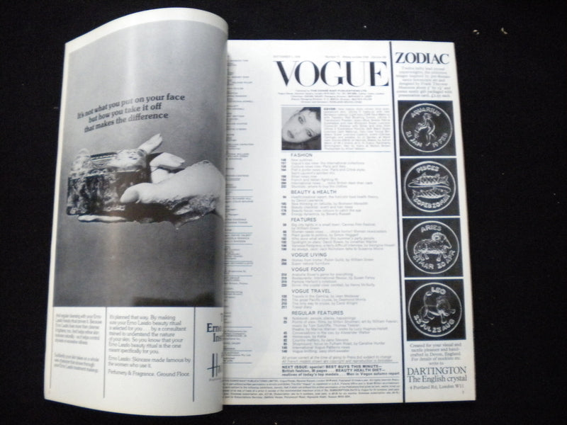 1978 SEPTEMBER 1 VOGUE MAGAZINE - BRITISH EDITION - KELLY LE BROCK - SP 1533I