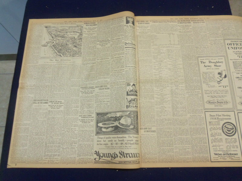 1918 MAY 11 NEW YORK TIMES - BRITISH SINK CRUISER AT OSTEND - NT 8178