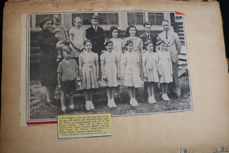DIONNE QUINTUPLETS SCRAPBOOK, LOADED - E 24907