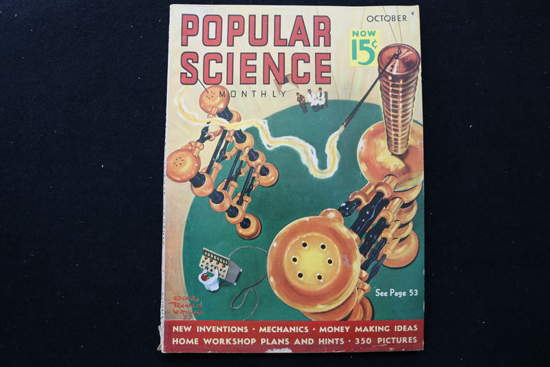 1937 OCTOBER POPULAR SCIENCE MAGAZINE - SP 6258D
