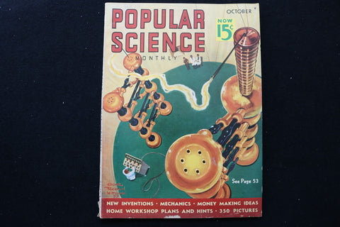 1937 OCTOBER POPULAR SCIENCE MAGAZINE - SP 6258D